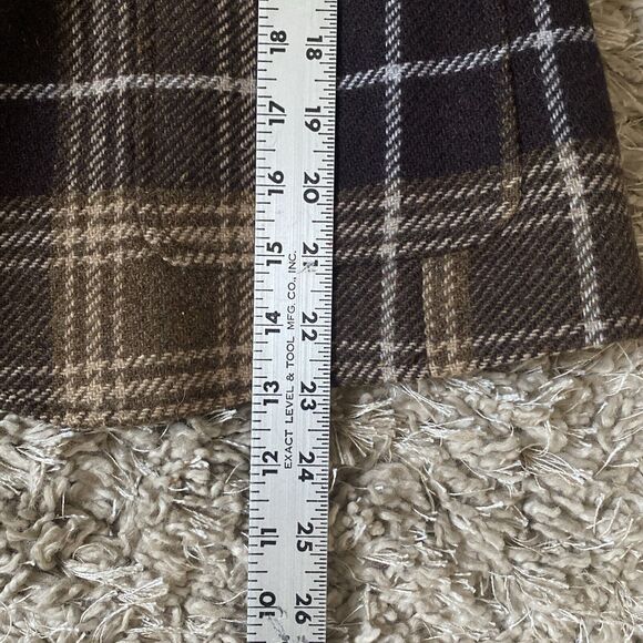 Lands’ End Wool Blazer Vtg Brown Plaid 3-Button Lined Academia Jacket Sz 8 - Picture 14 of 14